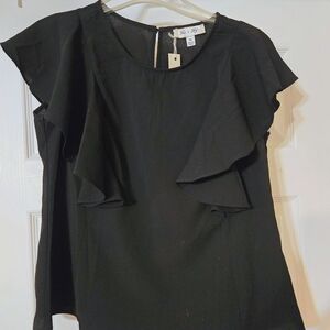 NWT She + Sky Ruffle Sleeve Blouse